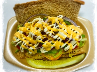 grilled chicken sandwich closeup